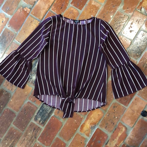 Mittoshop bell sleeve tie waist top szS - Picture 2 of 12